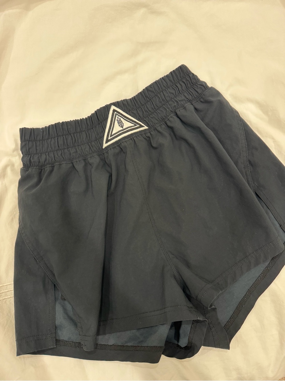 FP Movement by Free People Black Athletic Shorts with Triangle Patch